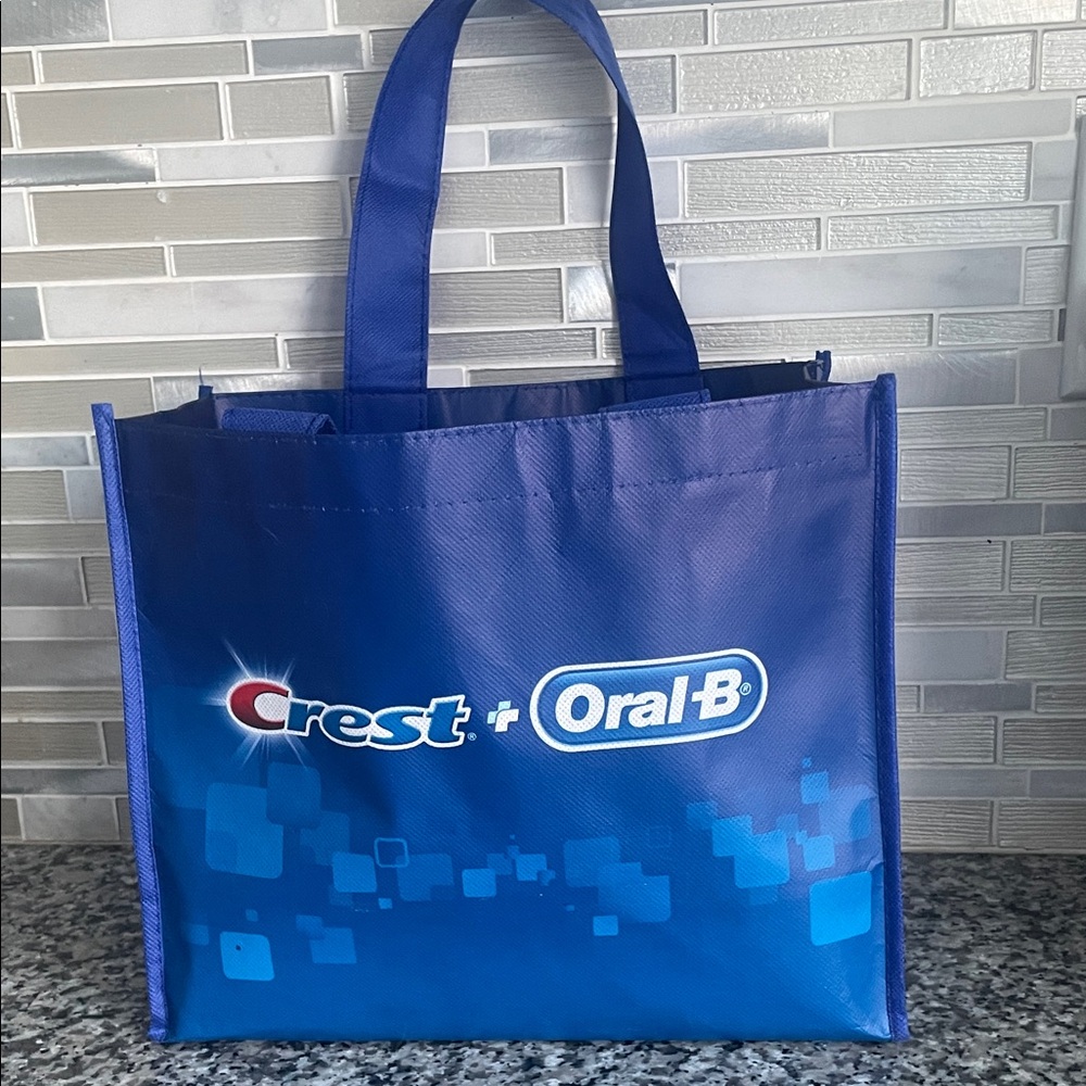 🔥 FREE WITH ANY PURCHASE Crest + Oral-B Blue Tote Bag • NEW